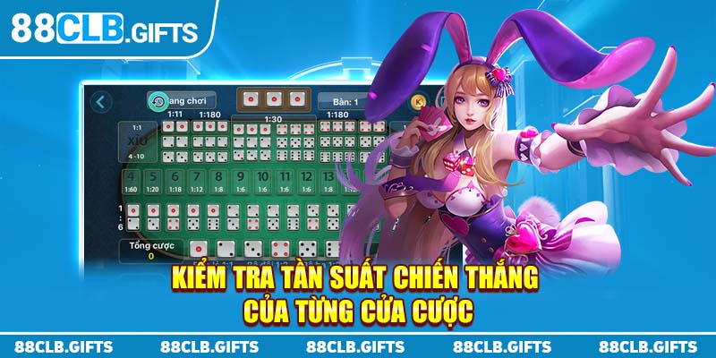 Kiểm tra tần suất chiến thắng của từng cửa cược